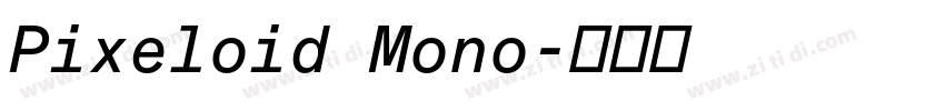Pixeloid Mono字体转换